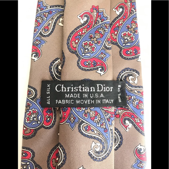 VTG Christian Dior neck tie 100% silk Made in USA - Picture 3 of 4